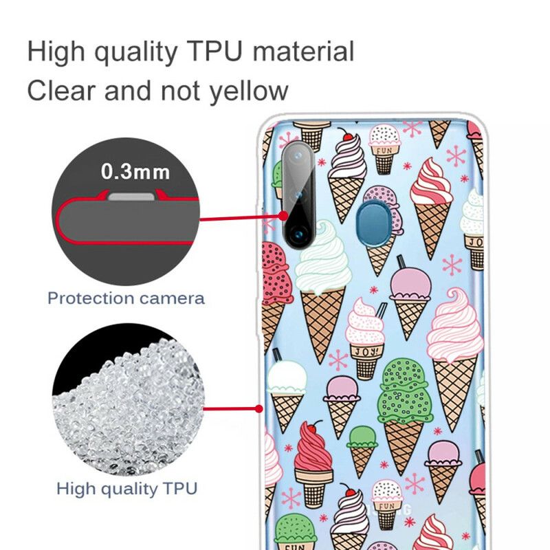 Kryt Samsung Galaxy M11 Krémová Zmrzlina