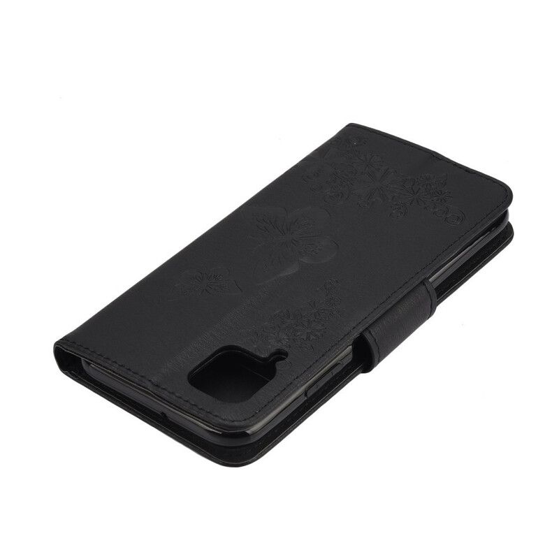 Kožené Puzdro Huawei P40 Lite Iba Motýle S Lanyardom