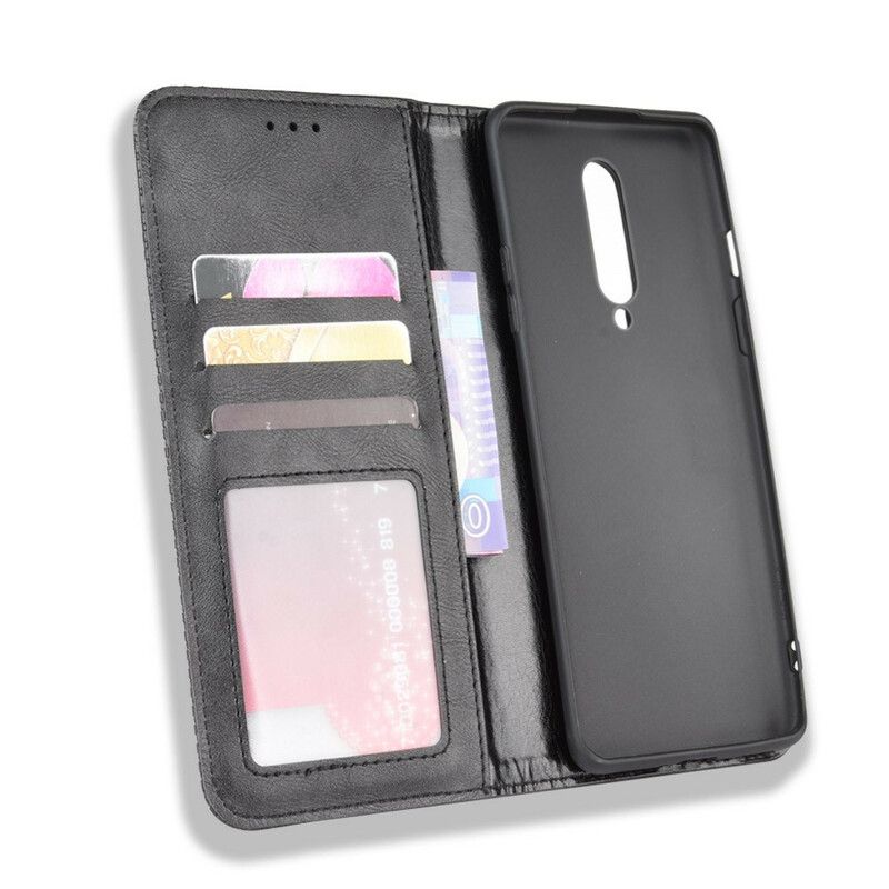 Flipové Puzdro OnePlus 8 Kožené Puzdro Štylizovaný Efekt Vintage Kože