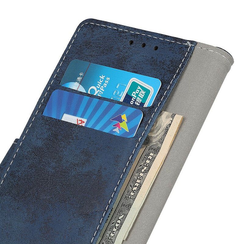 Peňaženkový Kryt OnePlus 8 Vintage Kožený Efekt