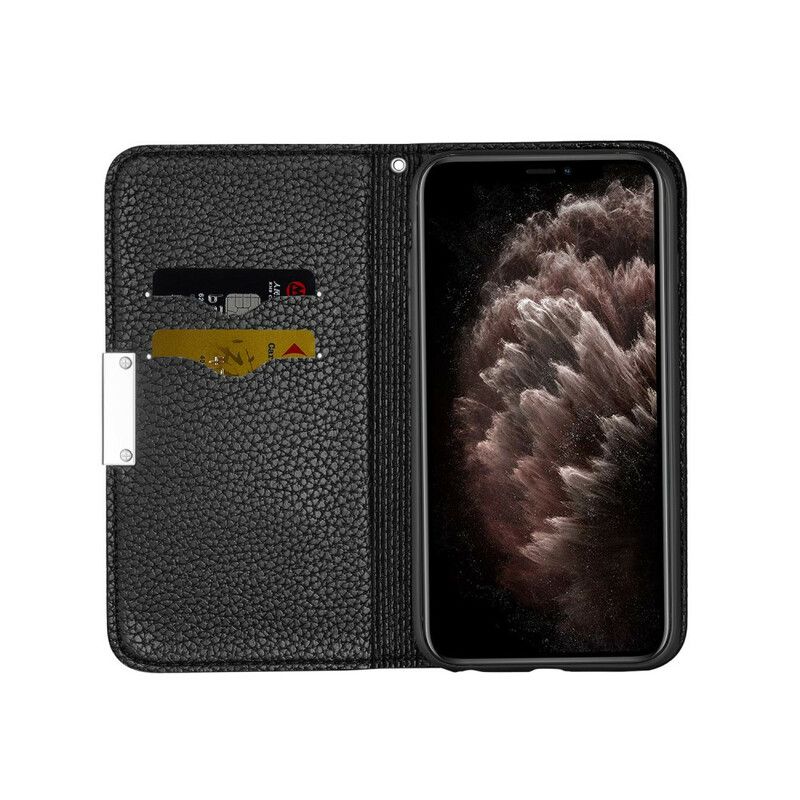 Flipové Puzdro iPhone 13 Pro Kožené Puzdro Umelá Koža Litchi Ultra Chic