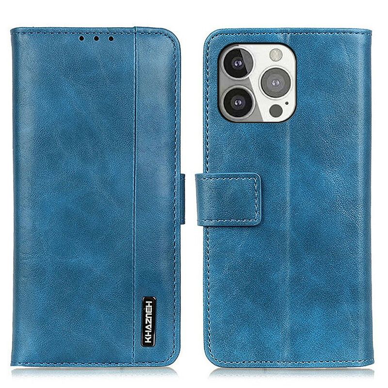 Kožené Puzdro iPhone 13 Pro Kožený Štýl Khazneh Elegance