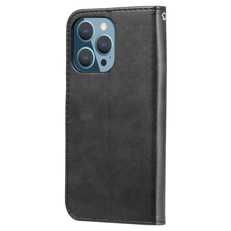Kožené Puzdro iPhone 13 Pro Vintage Peňaženka Na Mince