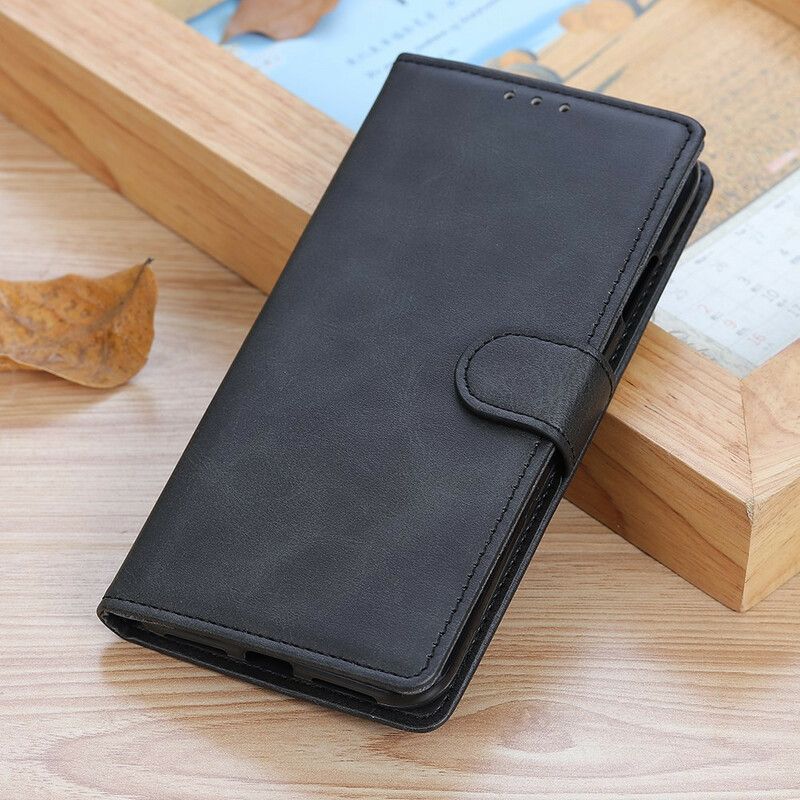 Peňaženkový Kryt iPhone 13 Pro Efekt Retro Matnej Kože