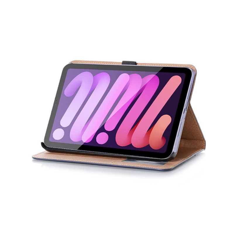 Flipové Puzdro iPad Mini 6 (2021) Vintage Nity Z Umelej Kože