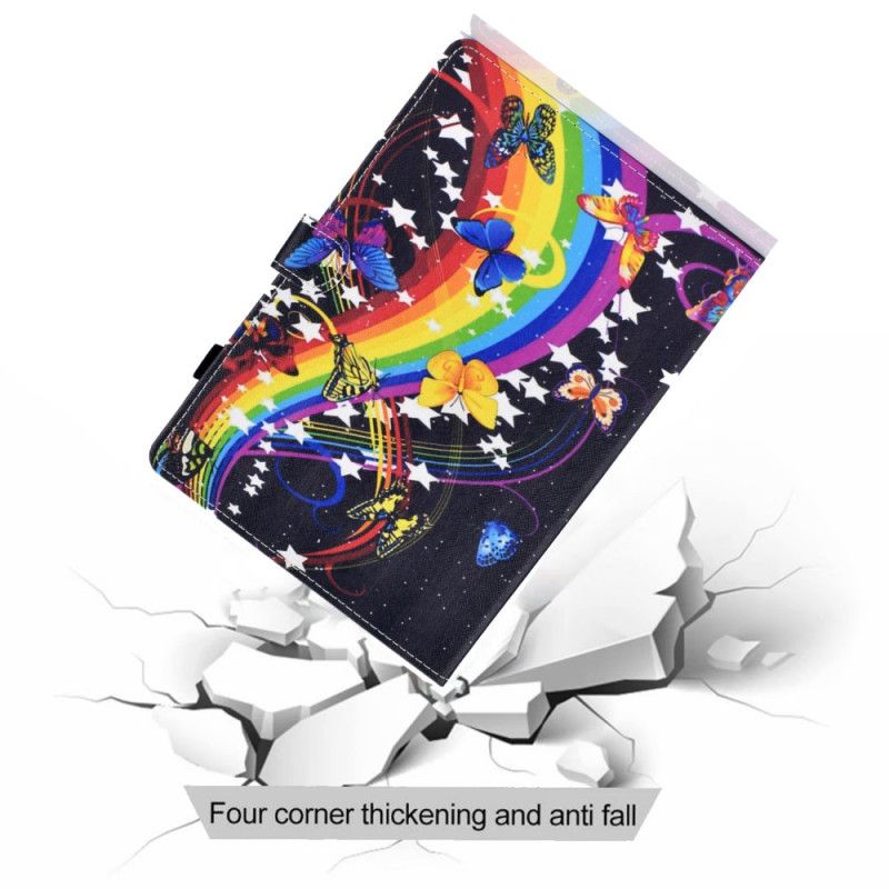 Kožené Puzdro iPad Mini 6 (2021) Dúhové Motýle