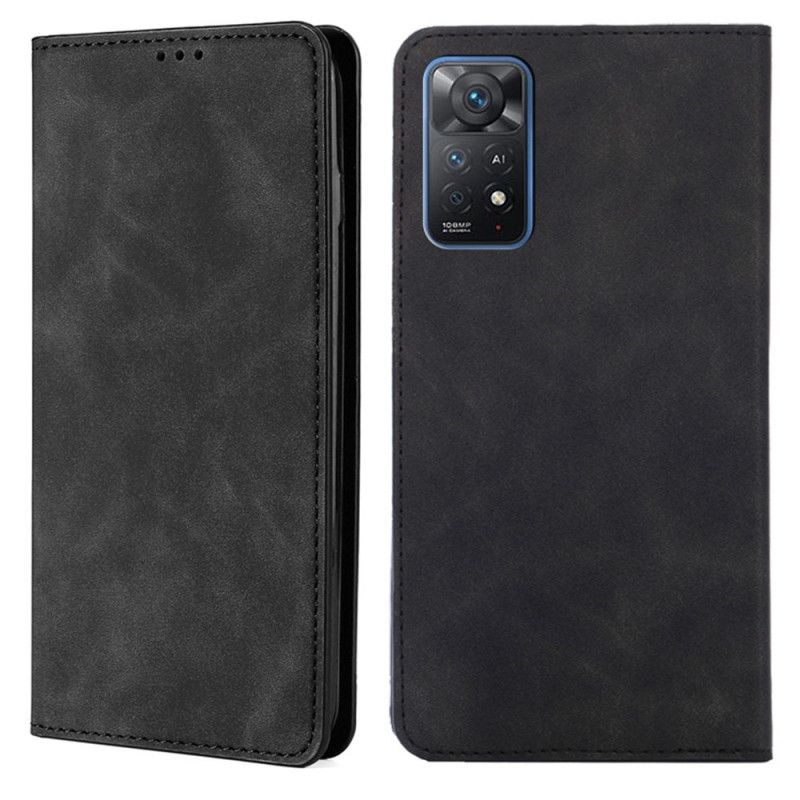 Flipové Puzdro Xiaomi Redmi Note 11 Pro / 11 Pro 5G Kožené Puzdro Dizajn Na Dotyk Pokožky