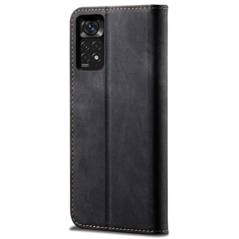 Flipové Puzdro Xiaomi Redmi Note 11 Pro / 11 Pro 5G Kožené Puzdro Džínsová Tkanina