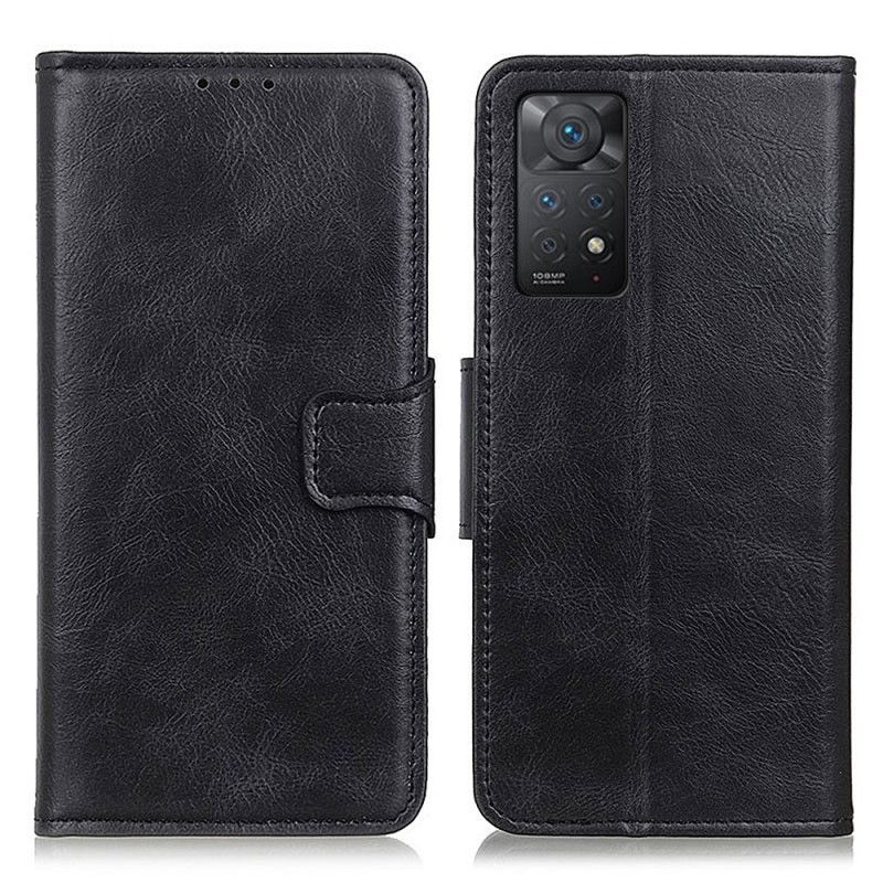 Peňaženkový Kryt Xiaomi Redmi Note 11 Pro / 11 Pro 5G Obojstranná Spona S Koženým Efektom