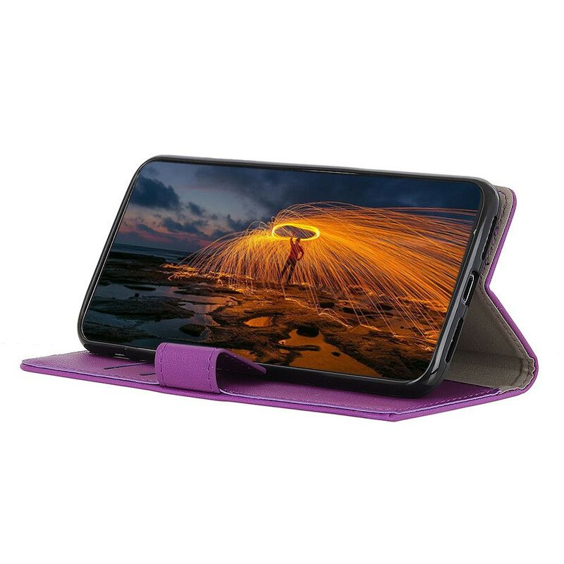 Kožené Puzdro Realme X50 Klasický Kožený Efekt