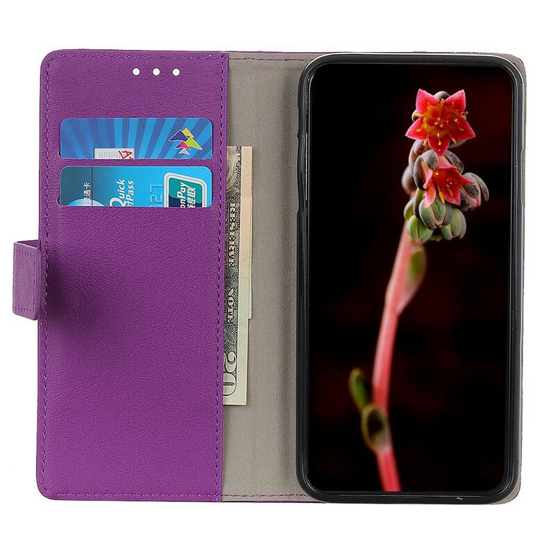 Kožené Puzdro Realme X50 Klasický Kožený Efekt