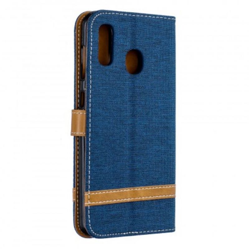 Kožené Puzdro Samsung Galaxy A30 Efekt Látky A Kože