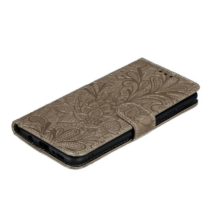 Kožené Puzdro Samsung Galaxy A30 Popruh Tribal Kvety