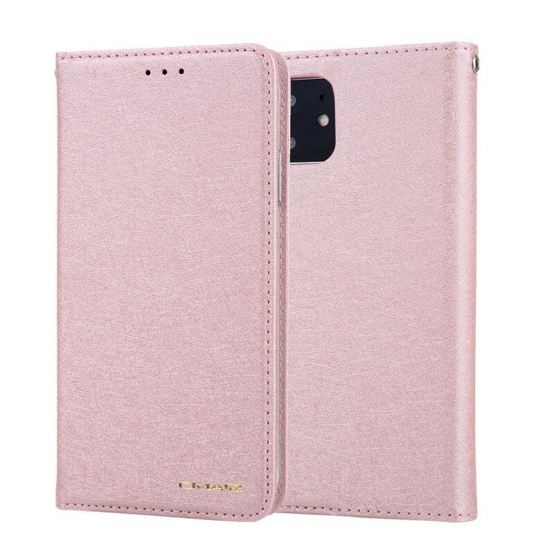 Flipové Puzdro iPhone 11 Kožené Puzdro Hodvábna Textúra S Efektom Kože