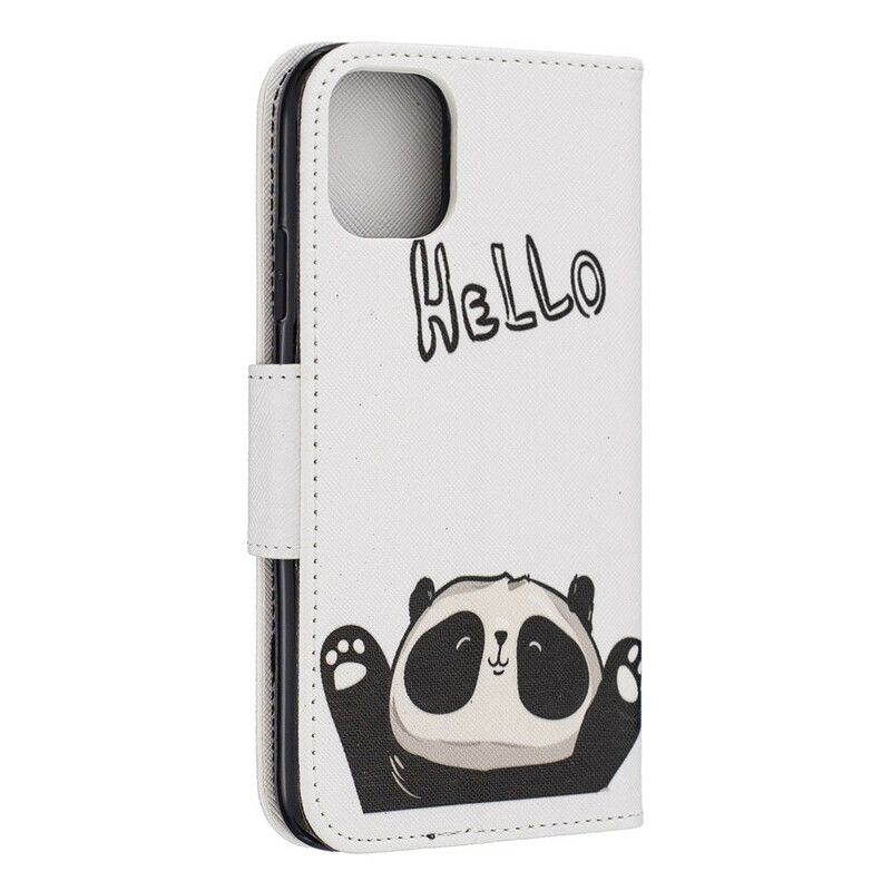 Kožené Puzdro iPhone 11 Ahoj Panda