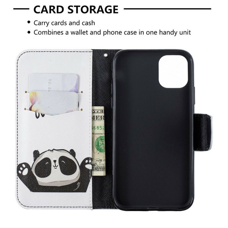 Kožené Puzdro iPhone 11 Ahoj Panda