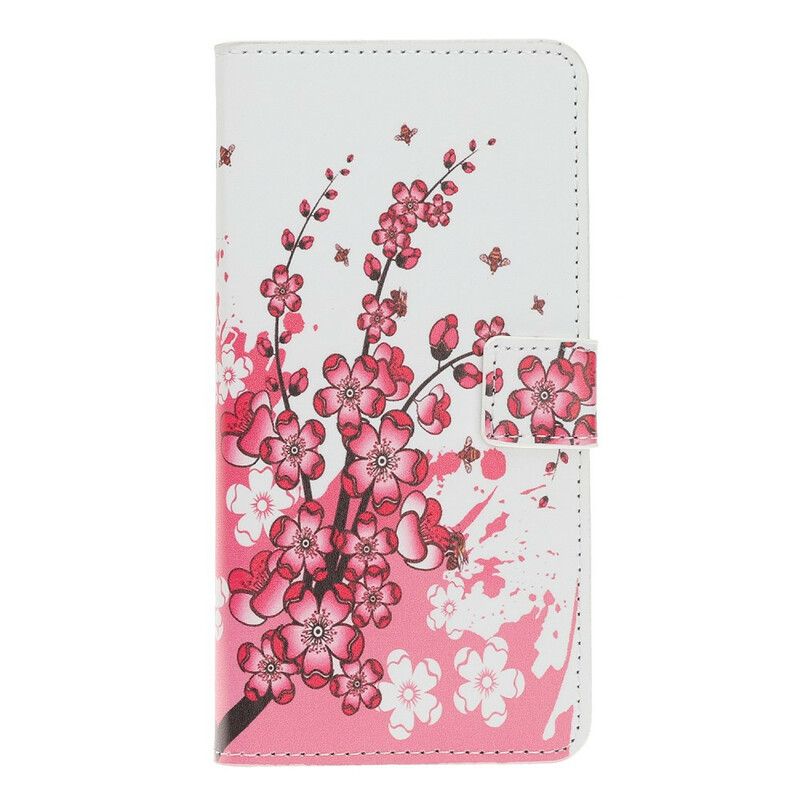 Kožené Puzdro iPhone 11 Tropické Kvety