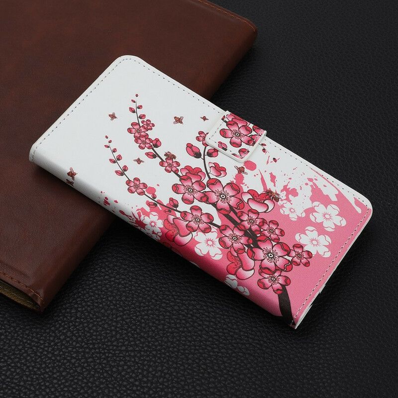 Kožené Puzdro iPhone 11 Tropické Kvety