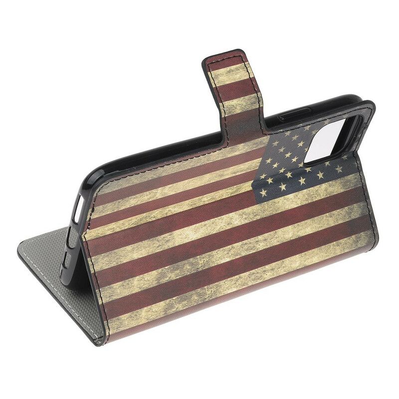 Kožené Puzdro iPhone 11 Vlajka Usa