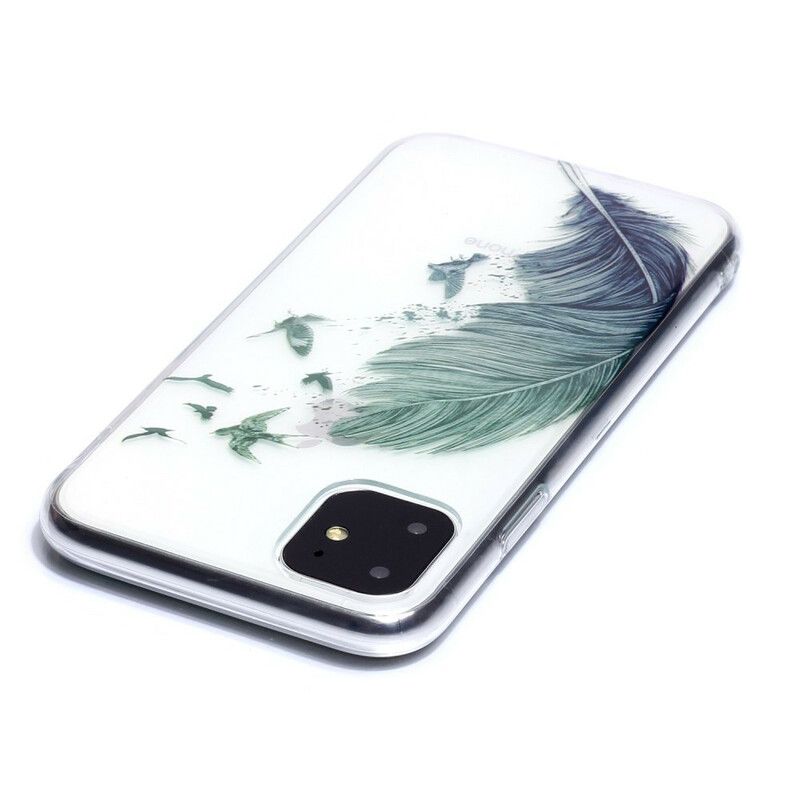 Kryt iPhone 11 Bezšvové Farebné Pierko