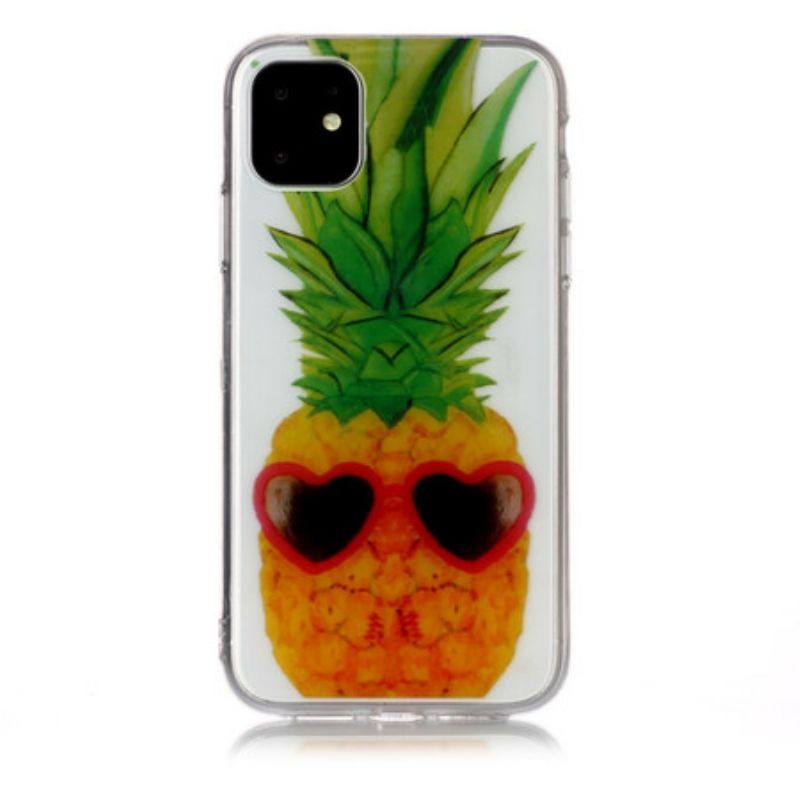Kryt iPhone 11 Bezšvové Inkognito Ananás