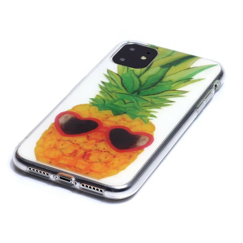 Kryt iPhone 11 Bezšvové Inkognito Ananás