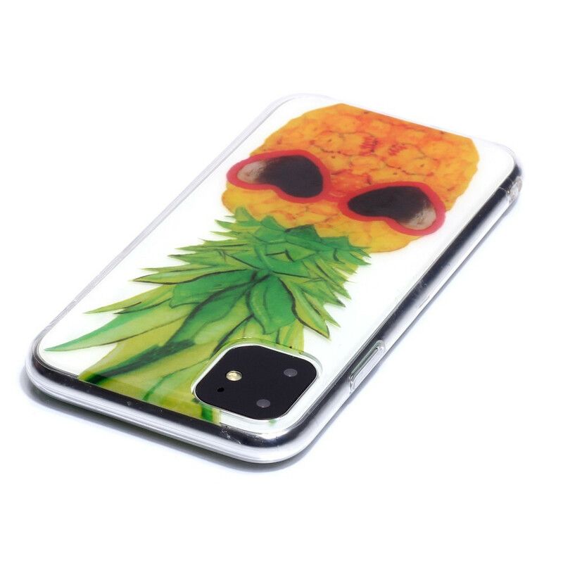 Kryt iPhone 11 Bezšvové Inkognito Ananás
