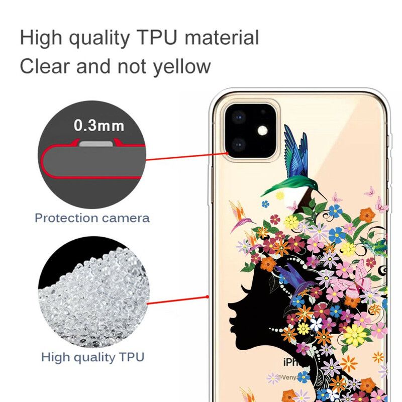 Kryt iPhone 11 Krásna Kvetinová Hlava