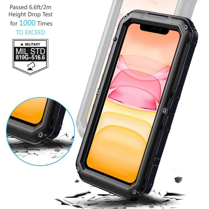 Kryt iPhone 11 Vodotesné Tvrdené Sklo A Kov