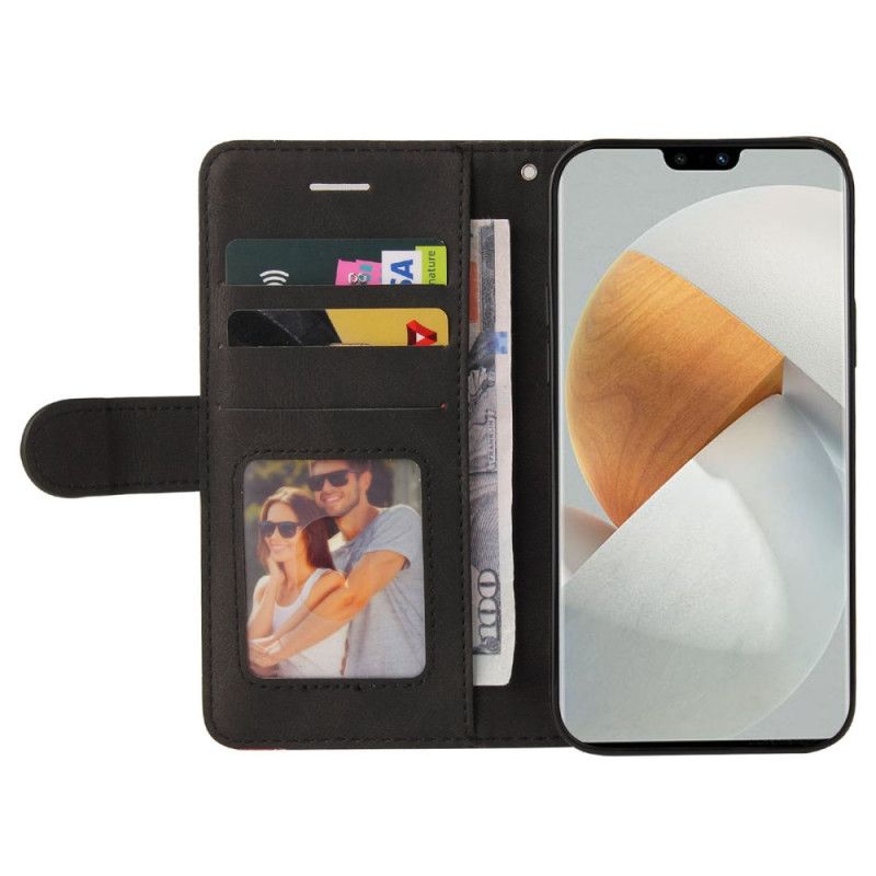 Kožené Puzdro Vivo V23 5G Dvojfarebný Remienok