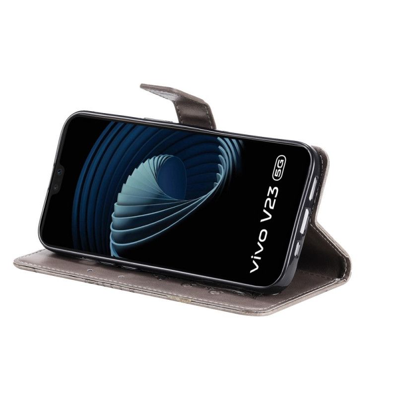 Kožené Puzdro Vivo V23 5G Obrie Motýle