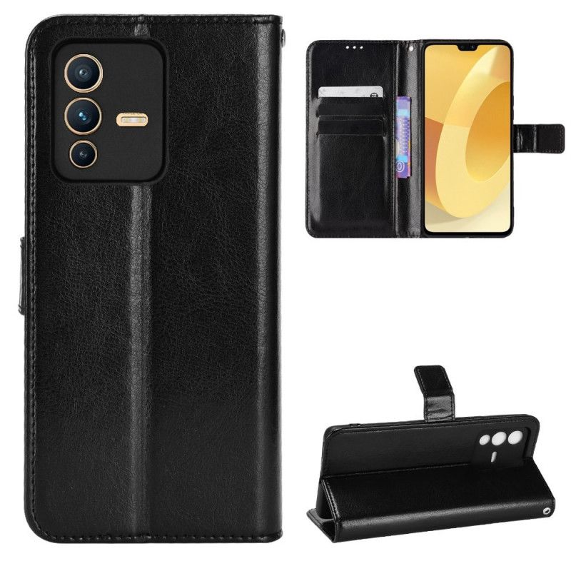 Peňaženkový Kryt Vivo V23 5G Krikľavá Umelá Koža