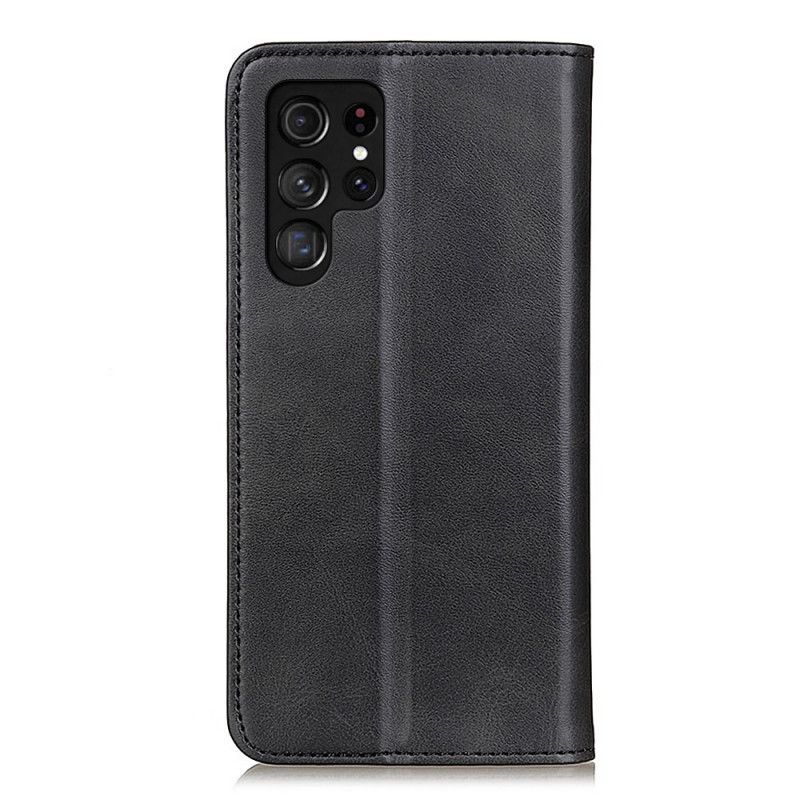 Flipové Puzdro Samsung Galaxy S22 Ultra 5G Kožené Puzdro Elegancia Štiepaná Koža