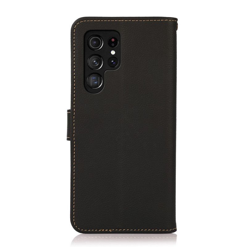 Kožené Puzdro Samsung Galaxy S22 Ultra 5G Khazneh Rfid Pravá Koža