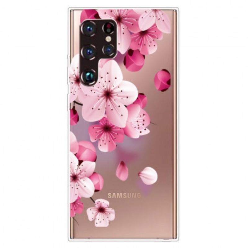 Kryt Samsung Galaxy S22 Ultra 5G Malé Ružové Kvety