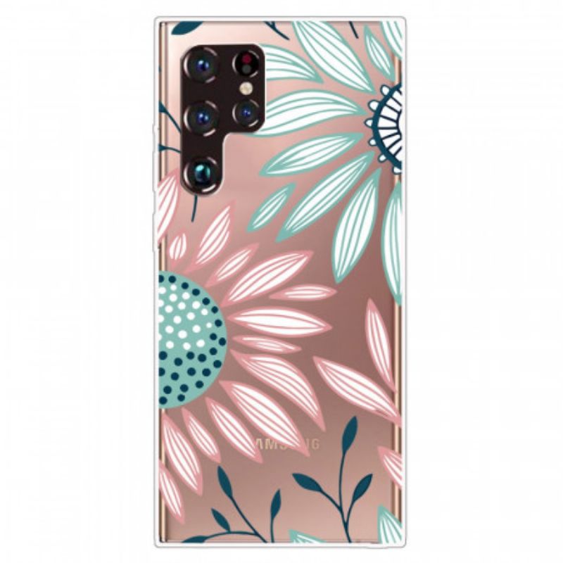 Kryt Samsung Galaxy S22 Ultra 5G Transparentný Jeden Kvet