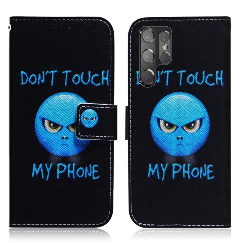 Peňaženkový Kryt Samsung Galaxy S22 Ultra 5G Emoji Telefón
