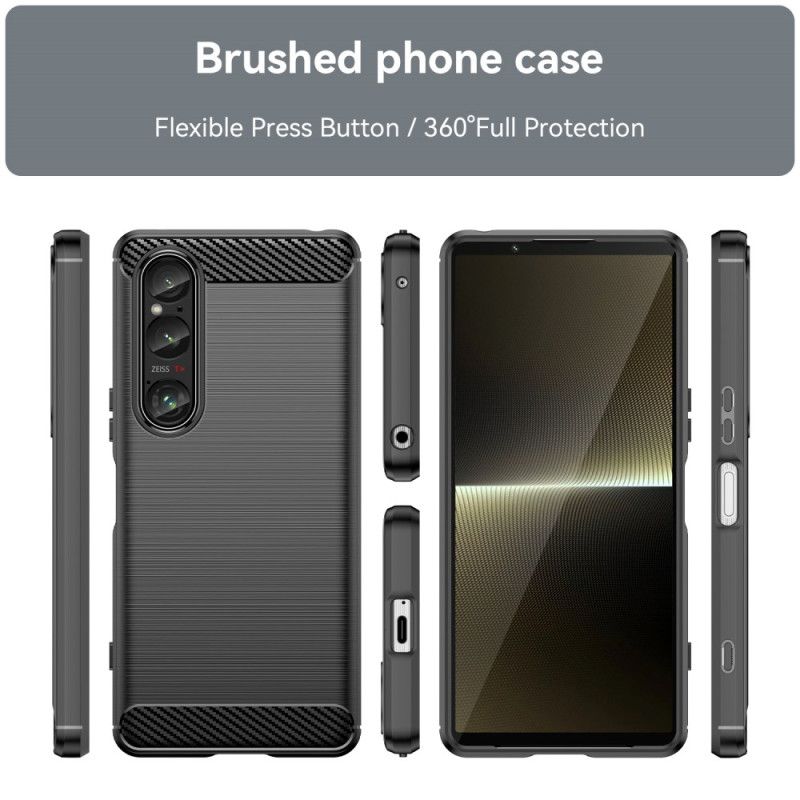 Kryt Sony Xperia 1 Vi Kartáčované Uhlíkové Vlákno