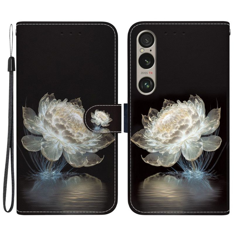 Puzdro Sony Xperia 1 Vi Krištáľová Pivónia S Remienkom
