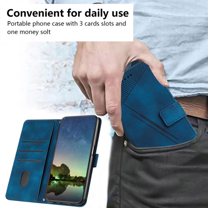 Puzdro Sony Xperia 1 Vi Trojuholníkový Vzor Remienka