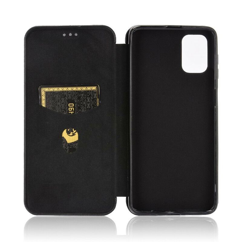 Flipové Puzdro Samsung Galaxy M51 Kožené Puzdro Uhlíkové Vlákno