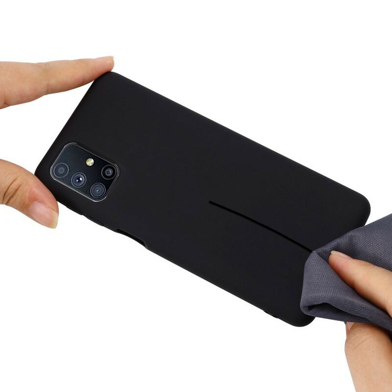 Kryt Samsung Galaxy M51 Tekutý Silikón So Šnúrkou