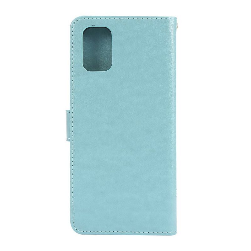 Peňaženkový Kryt Samsung Galaxy M51 Tangá Motýle A Kvety