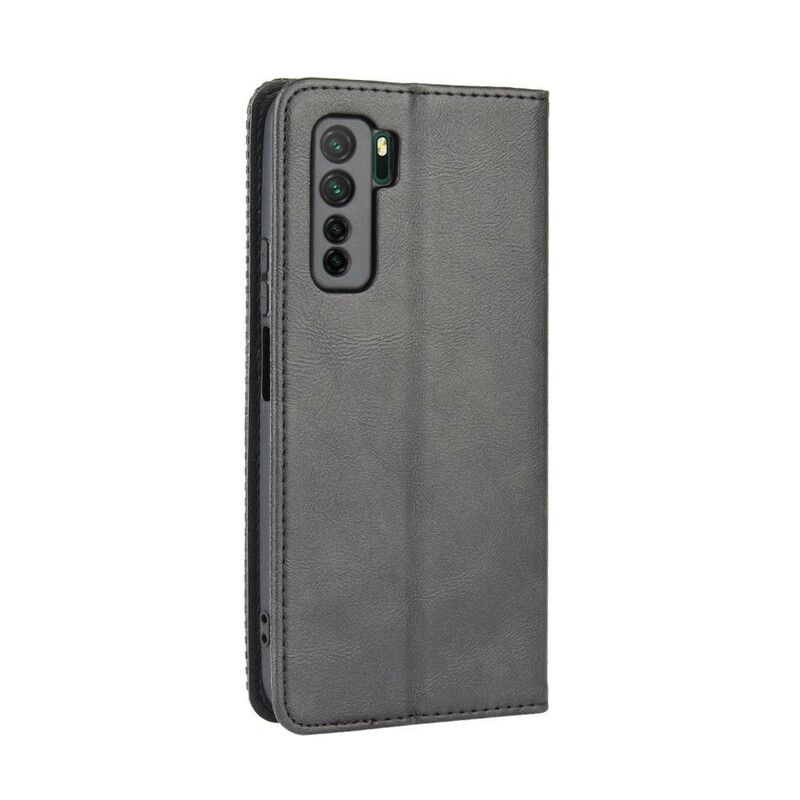 Flipové Puzdro Huawei P40 Lite 5G Kožené Puzdro Štylizovaný Efekt Vintage Kože