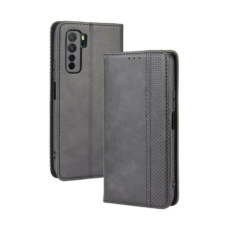Flipové Puzdro Huawei P40 Lite 5G Kožené Puzdro Štylizovaný Efekt Vintage Kože