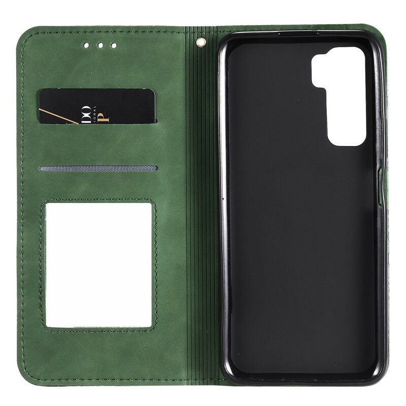 Flipové Puzdro Huawei P40 Lite 5G Kožené Puzdro Tlač Hviezd