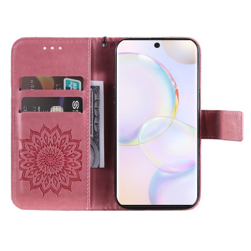 Kožené Puzdro Huawei Nova 9 Slnečný Kvet