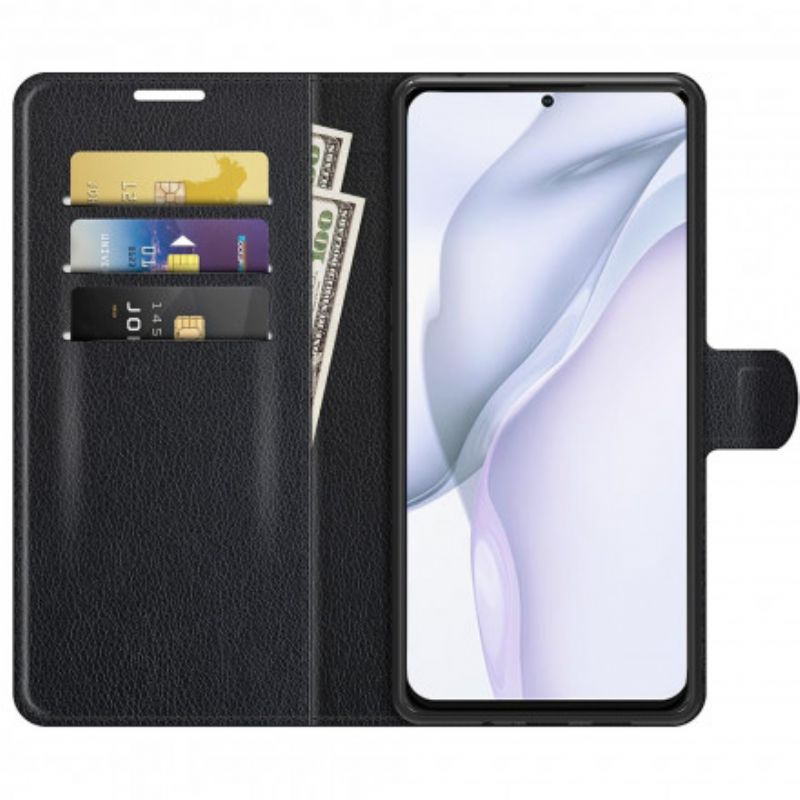 Kožené Puzdro Huawei P50 Klasický Štýl Kože Litchi