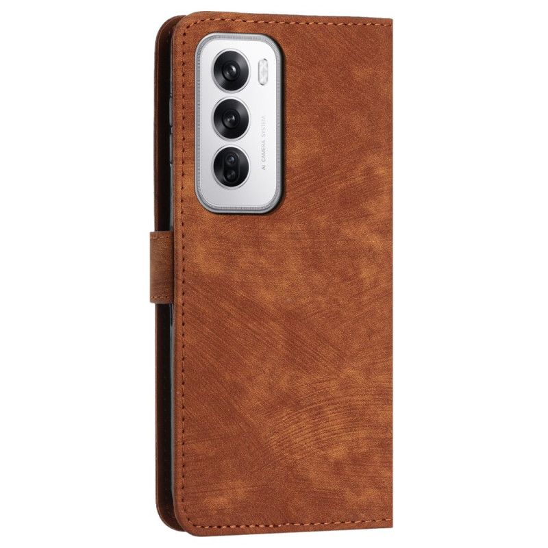 Puzdro Oppo Reno 12 5g Pečiatkované Riadky