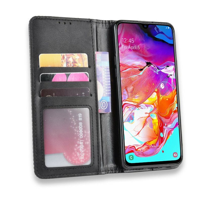 Flipové Puzdro Samsung Galaxy A20s Kožené Puzdro Štylizovaný Efekt Vintage Kože